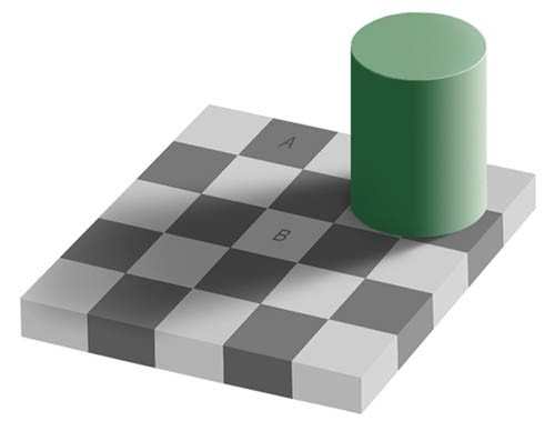 The checker shadow illusion is an optical illusion published by Edward H. Adelson